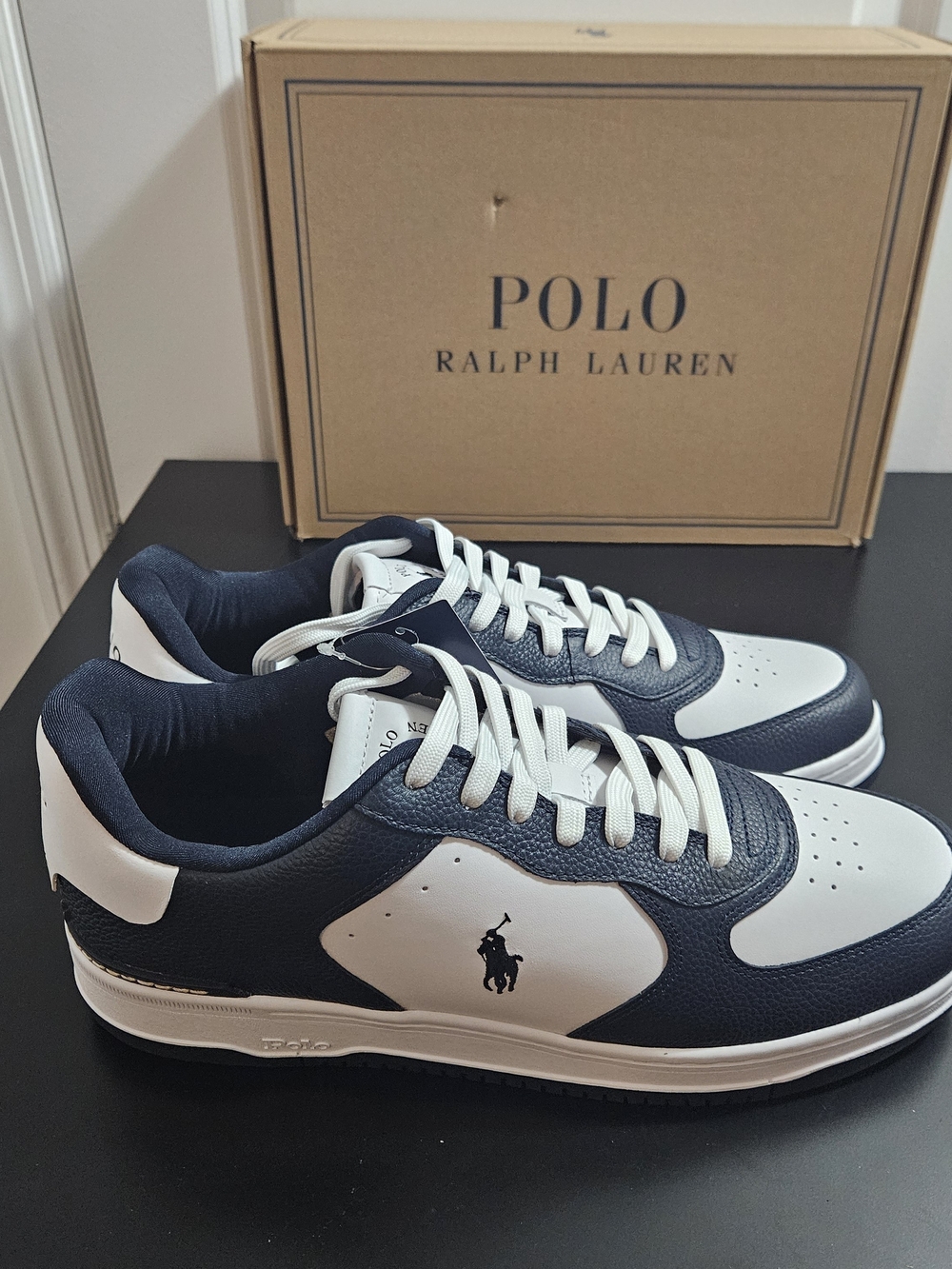 NIB Men's Polo Ralph Lauren Masters Court Leather Sneakers Size 11
